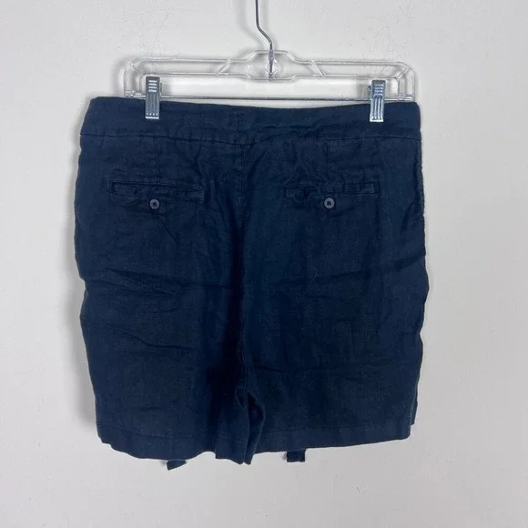 2/$30 Tahari‎ Navy Linen Shorts XL - Picture 4 of 4